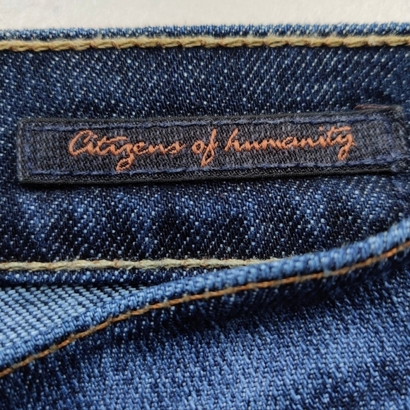 Citizens of Humanity Kelly Stretch Low Waist Cropped Y2K Blue Jeans size 28 - Picture 5 of 13